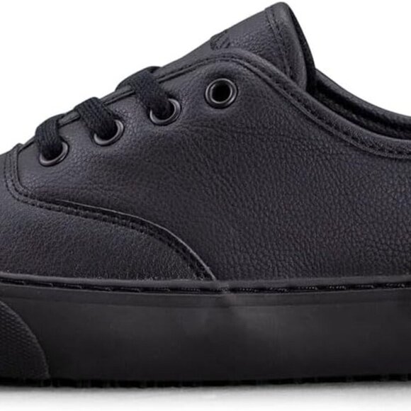 Slip-Resistant Leather Work Sneaker Women Size 8 Comfort Rubber Sole